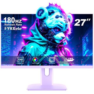 FYHXele IPS 게이밍 모니터 초광각 PC 지지대 베사 벽걸이 27 인치 180Hz 1M 빠른 응답 속도 1920x1080 HDM, 01 27 1k 180hz, 1개