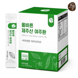올바른 제주산 여주환 1박스 1개월분 30포, 1개, 60g