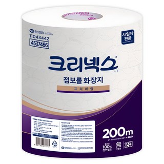 크리넥스 2겹 점보롤 화장지 프리미엄, 200m, 3개입, 1개