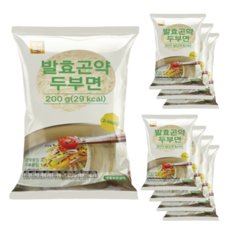 [밀면같은 식감의 냄새없고 고소한 저칼로리 저탄수화물] 발효곤약 두부면, 8개, 200g
