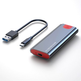 M2 NVMe SSD 인클로저 어댑터 31 2 세대 USBCNVMe PCIe 외부 휴대용 HD 박스 도구 무료 알루미늄 케이스 NVMe용 10Gbps ssd nvme 외장케이스 m, 없음, 3.Gray AC Cable