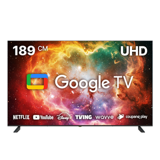 TNM 75인치 TNM7500 SMART PRO 189cm 구글안드로이드3.0 UHD 스마트TV, 구글안드로이드TV, 방문설치, 스탠드형, 189cm/(75인치)