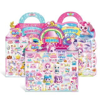 슈팅스타 티니핑 입체가방스티커_3종 세트(오로라핑캐슬하우스+티니핑성+우주별정거장)