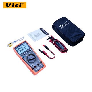 Vici VC99 테스터 디지털 멀티미터 ture RMS DC/AC 20A 1000V 저항 커패시턴스, VC99 with black bag, 1개