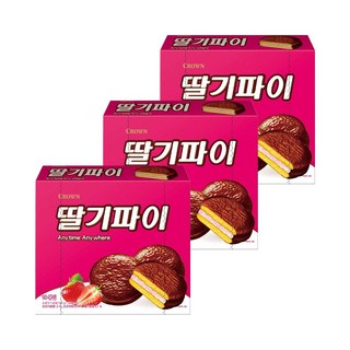 크라운 딸기파이, 3개, 300g