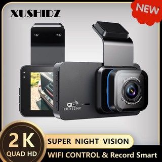 XUSHIDZ X02 2K WIFI 대시 캠 24H 주차 모니터 감지 듀얼 채널 DVR 자동차 카메라 차량, 아무도