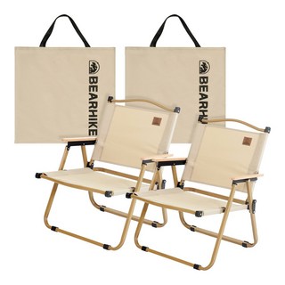 베어하이크 캠핑의자 접이식 1+1 경량 의자, 베이지, 2세트, 소형