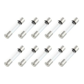 10개 빠른 블로우 유형 유리관 퓨즈 6x30mm 250V 10A, 6x30mm., 분명, 실버 톤