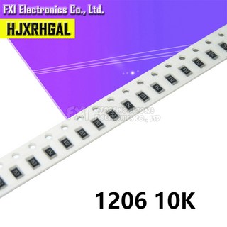 1206 SMD 칩 저항기 10K ohm 0 25W 1/4W 103 100, 1개