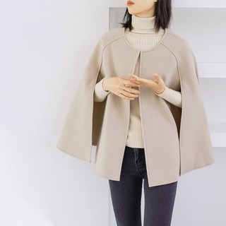 케이프 망토 에코퍼 숄코트 숄 심플 퍼케이프 코트