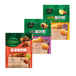CJ 비비고 붕어빵 300g 혼합 3봉 (초코+단팥+슈크림 각 1봉), 1세트, 900g