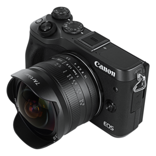 。7artisans 7.5mm F2.8 II APS-C 초광각 어안렌즈 소니 E 후지 XF 니콘 M4/3 캐논 EOS-M 호환 디클릭 조리, 01 CHINA, 02 for Canon EF-M mount