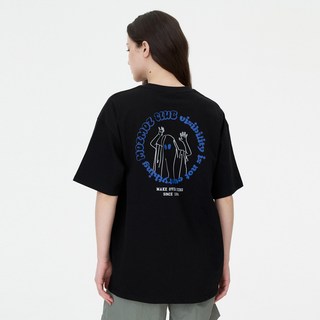 Moz Moz Not Child Overfit 短袖 T 卹, 黑色