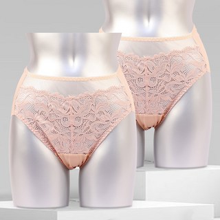 1+1 [비너스] 블룸 레이스 햄팬티 PT0036H_LBx2 여성팬티 90-105사이즈