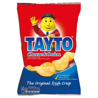 Tayto 과자 칩 테이토 치즈 양파 맛 감자칩 공유용 가방 3개 세트 125g 4.40oz
