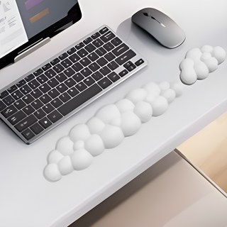 바이탈씨드 키보드와 마우스 구름 팜레스트 세트, 1개, 화이트