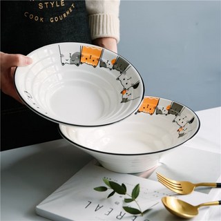 BLOWFISHFUGU 고양이 라면 그릇 샐러드볼 스프볼