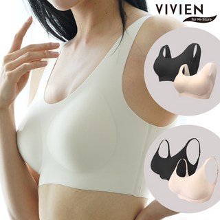 비비안 하이스토어 패드일체형브라 심리스 프리컷 브라 2매 상품 이미지