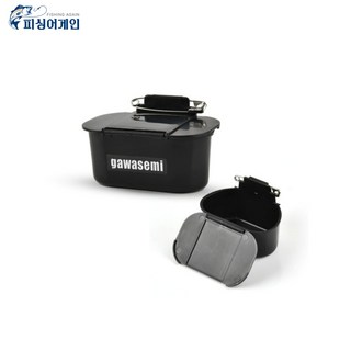 가와세미 크릴 미끼통 블랙 8.5cm 휴대용 낚시 크릴통, 가와세미 크릴미끼통