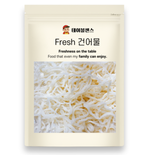 테이블센스 가락시장 국내가공 무표백 특 A급 백진미채, 1개, 300g