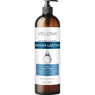 Velona 젖산 나트륨 60% - 236ml(8액량 온스) | USP 등급 천연 방부제 비누 만들기 및 로션용 단단한 비누 pH 조절제 글리세린 대체물 수분 제공 유지