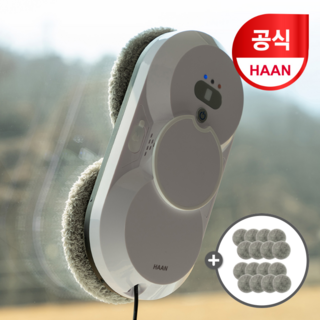 [전용 걸레 증정] 한경희 창문 로봇청소기 유리창 베란다 창문 이중창 외창 청소기, 창문 로봇청소기+전용 걸레 증정
