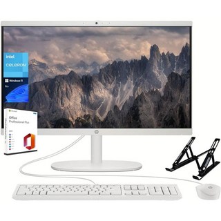 HP 2024 최신 올인원 데스크톱 21.5인치 FHD 디스플레이 16GB RAM 512GB SSD 인텔 셀러론 J4025 프로세서 웹캠 WiFi 6 HDMI Windows 1, 1개