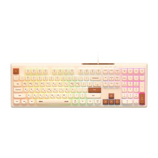 앱코 저소음 풀배열 멤브레인 108키 키보드, OATMEAL, MK108