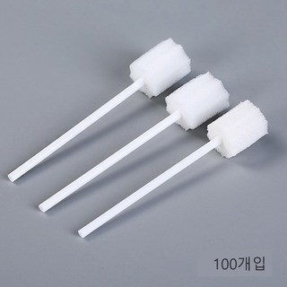 애니틴 스펀지 치솔 칫솔 환자용 구강케어 브러쉬, 100개, 1개입