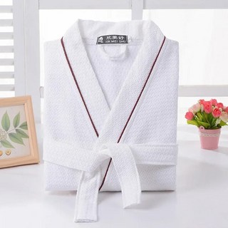 봄 수건 목욕 가운 코튼 잠옷 기모노 남여 드레싱 긴 샤워 수면 테리 화이트, 2. 3, 1개