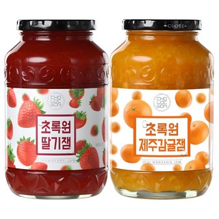 초록원 딸기잼 1kg+제주감귤잼 1kg, 1kg, 2개