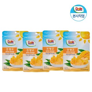 Dole 돌 건과일 80gx4개 건조망고, 80g, 4개 kunna건망고