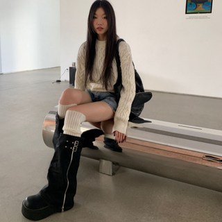 Cwadun 여성의 새로운 패션 두꺼운 밑창 부츠