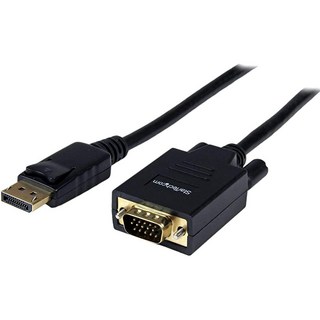 StarTech.com 1.8m(6피트) 디스플레이 포트 to VGA 케이블 - 액티브 디스플레이 포트 - VGA 어댑터 케이블 - 1080p 비디오 - DP to VGA 모니, StarTech.com 1.8m(6피트) 디스플레이 포