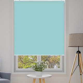 EKMALL 암막 블라인드 롤스크린 방염 양면 아쿠아마린 가로사이즈 135cm x 세로선택