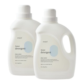 심플리오 어니스트 클린 코튼 세탁세제, 2.5L, 2개