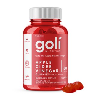 Goli Apple Cider Vinegar 蘋果醋軟糖果凍 60 Gumi (240g), 60顆, 1個