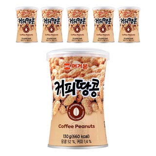 [머거본] 커피땅콩 130g x 6캔, 6개