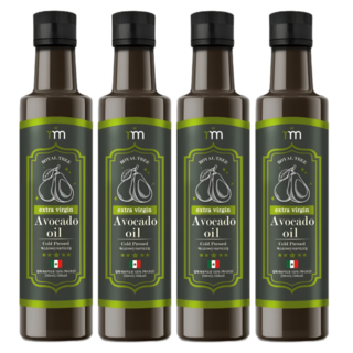 로얄트리 멕시코 최고급 HASS품종 아보카도오일 100% 엑스트라버진 냉압착추출, 4개, 250ml