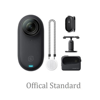 인스타 360 GO 3 미니 액션 카메라 소형 방수 스포츠 카메라 브이로그용 오리지널 카메라 및 액세서리, 4) Black Standard Kit - 32GB, 1개