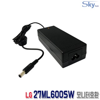 19V2.0A 2.1A LG 27ML600SW모니터호환 국산 어댑터, 어댑터 + AC 원코드 1.0m, 1개