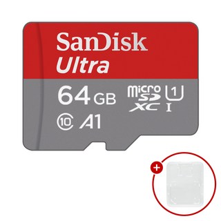 샌디스크 마이크로SD카드 Ultra A1 울트라 SDSQUA + SD카드 케이스, 1개, 64GB
