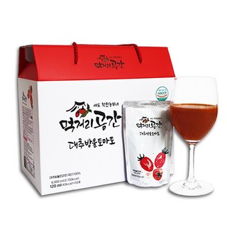 [먹거리공간 직영몰]대추방울토마토즙 30포 50포 HACCP인증 로열과 100%, 120ml, 50개