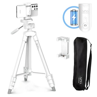 아즈나 카메라 스마트폰 삼각대 리모컨 세트, SR-1 (화이트)