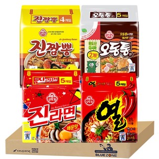 블루존 오뚜기 봉지라면 기획세트 (진라면5p+진짬뽕4p+오동통면5p+열라면5p) 대표 이미지 - 짬뽕라면 추천