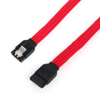 Sata3 7 핀 데이터 케이블 HDD 하드 디스크 드라이브 코드 라인 나일론 브레이드 화이트 레드 슬리브 6 gb/s 1 개 3 50cm, [02] 0.5m 3PCS, [08] 8, 3개