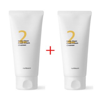 [브랜드PICK] 넘버즈인 2번 딥클린 생크림 클렌징폼 더블기획 deep clean cream cleanser, 120ml, 2개