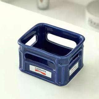 이세계 잡화점 세라믹 티백 스낵 바구니, 블루