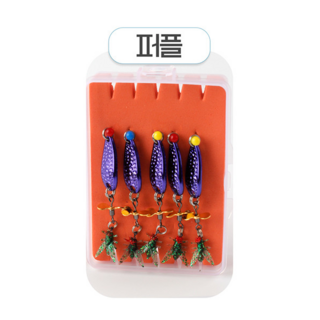 999피싱 꺽지 스피너 베이트 민물 루어 낚시 쏘가리 송어 배스 스푼 회전 블레이드, 1세트, 2.5g, 퍼플