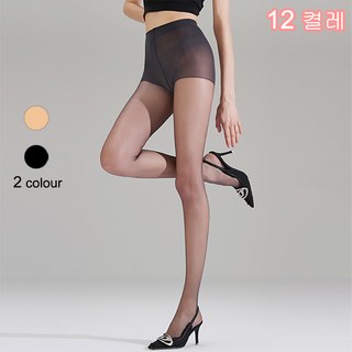 여성 사무직 학생 타이트 고탄력 15D 팬티스타킹 12P
